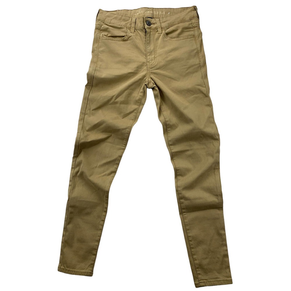 AMERICAN EAGLE Women Adult 6 Beige Khaki STRETCH SLIM Tapered Jeggin Pants